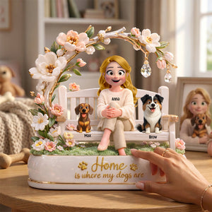 Home Is Where My Dogs Are - Personalized Gifts For Pet Lovers Plaque 02totn190326