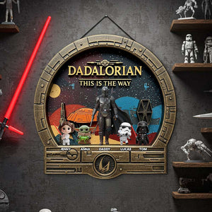 Best Dad In The Galaxy Metal Sign - Personalized Gifts For Dad 02qhtn020525 - Metal Signs - GoDuckee