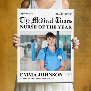 Personalized Gifts For Nurse Canvas Newspaper 06TGLU161224 - Poster & Canvas - GoDuckee