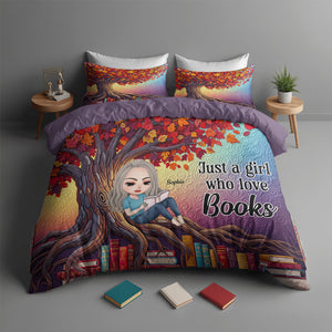 Reading Girl Under The Tree Quilt Bedding Set - Personalized Gifts For Book Lovers 04hutn040625 - Blanket - GoDuckee