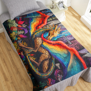 Personalized Gifts For LGBT Blanket, Pride Dragon 02qhpu120924 - Blanket - GoDuckee