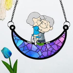 Personalized Gifts For Couple Suncatcher Ornament 05ACDT200125HG - Ornament - GoDuckee