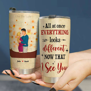 Personalized Gifts For Couple Tumbler I See You 07tohn300124 - Tumbler Cups - GoDuckee