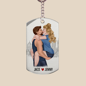 Drive Safe No One Else Will Tolerate Me-Personalized Stainless Steel Keychain- Gift For Couple- Couple Stainless Steel Keychain - Keychains - GoDuckee