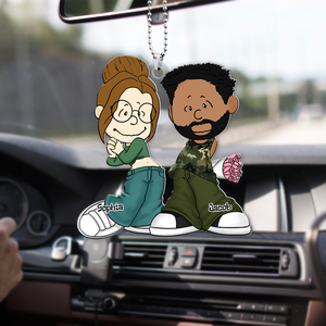 Personalized Gifts For Couple Car Ornament, Gangsta Love 04qhpu030125hg - Ornament - GoDuckee