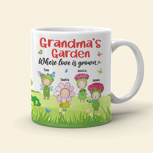 Grandma's Garden Personalized Cute Flowers Coffee Mug 05TOTN010823 - Coffee Mug - GoDuckee