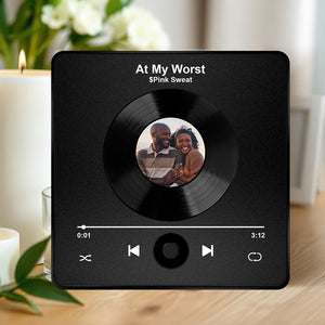 Custom Music & Photo Fridge Magnet Gifts For Couples 03PGQN071224 - Fridge Magnet - GoDuckee