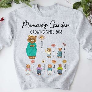 Personalized Gifts For Grandma Shirt 05dtdt200424 Memaw's Garden Memaw Bear And Kids - 2D Shirts - GoDuckee