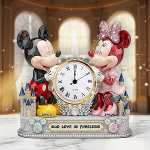 Timeless Love Couple Desk Clock Plaque - Personalized Gift For Couple 02OHPU030625 - Clock Plaques - GoDuckee