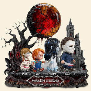 Horror Slay Family Acrylic Plaque Personalized Gifts For Family 02OHDT130625 - Shaped Plaques - GoDuckee