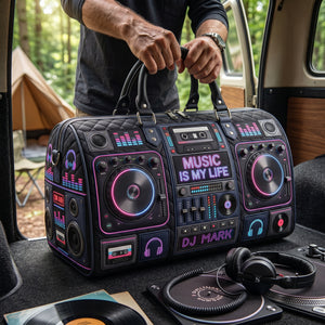 DJ Mixer Quilted Duffle Bag Personalized Gifts For Music Lovers 03palu060726