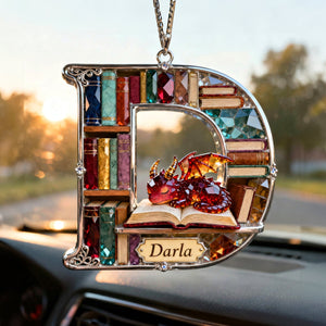 Fantasy Book Dragon Car Hanging Ornament, Personalized Gifts For Book Lovers 01qhtn130126 - Ornament - GoDuckee
