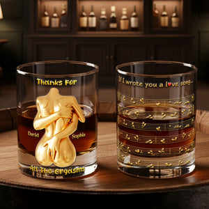 Sexy Hugging Couple Round Glass - Personalized Gifts For Couples 02NALU201125 - Glass - GoDuckee