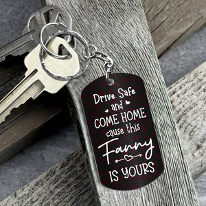 Drive Safe And Come Home, Gift For Him, Personalized Keychain, Naughty Couple Stainless Steel Keychain - Keychains - GoDuckee