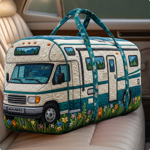 Camper Van Travel Bag Quilted Duffle Bag - Personalized Gifts For Campers 03TGLU060925 - Quilted Duffle Bag - GoDuckee