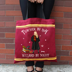 Teacher By Day, Gift For Teacher, Personalized Tote Bag, Wizard Tote Bag 01HUHN050723TM - Tote Bag - GoDuckee