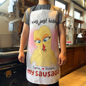 Personalized Gifts For Couple Aprons I Was Just Hiding 03ohqn270124 - Aprons - GoDuckee