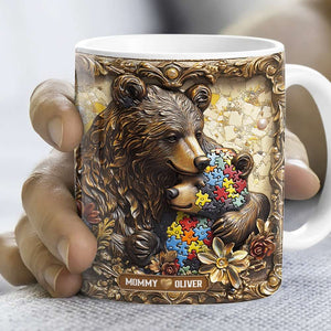 Personalized Gifts For Mom Coffee Mug, Autism Mama Bear 02TGMH240225 - Coffee Mug - GoDuckee
