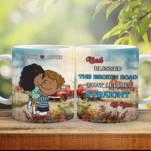 Personalized Gifts For Couple Coffee Mug Couple Hugging 02KAMH040125HHHG - Coffee Mug - GoDuckee