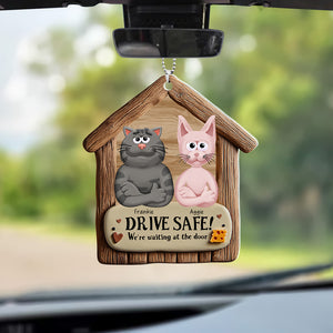 Personalized Gifts For Pet Lovers Car Ornament, We're Waiting At The Door 07tgqn190225pa - Ornament - GoDuckee