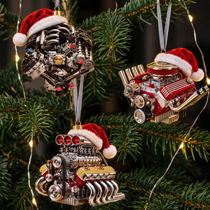 Drag Racing V8 Engine Ornament - Personalized Gifts For Racing Fans Christmas Ornament 04NATA121026 - Ornament - GoDuckee