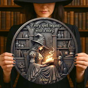 Spooky Metal Sign Personalized Gifts For Witch Lovers 02pgtn180725 - Metal Signs - GoDuckee