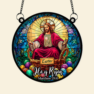 Jesus Easter's Day Gifts Suncatcher Ornament 02XQLU060125 - Ornament - GoDuckee