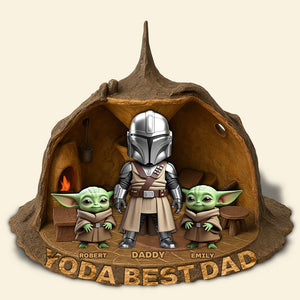 Personalized Gifts For Dad Plaque Warrior Dad 02OHDT090425-Homacus