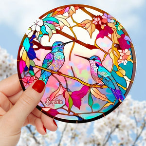 Personalized Gifts For Bird Lovers Suncatcher Ornament 033acdt280824 Hummingbird - Ornament - GoDuckee