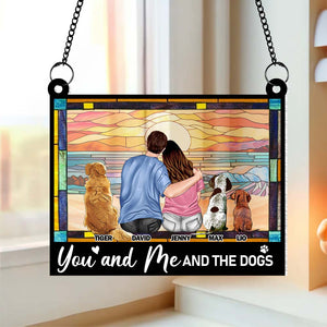 Personalized Gifts For Couple Suncatcher Window Hanging Ornament 02hutn300524tm - Ornaments - GoDuckee