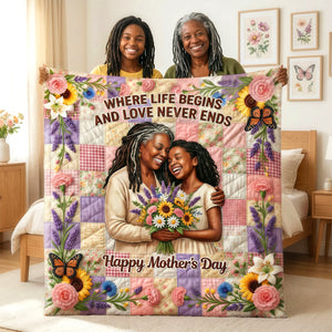 Love Mom Blanket - Custom Photo Gifts For Moms 02tydh090426 - Blanket - GoDuckee