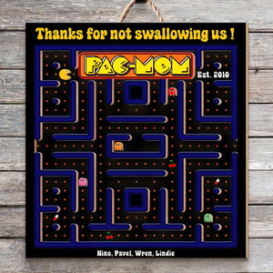 Personalized Gifts For Mom Wood Sign Thanks For Not Swallowing Us 03HTDT280224 - Wood Signs - GoDuckee
