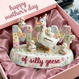 Mom Of Silly Goose Acrylic Plaque - Personalized Gifts For Moms 04qhlu270226 - Shaped Plaques - GoDuckee