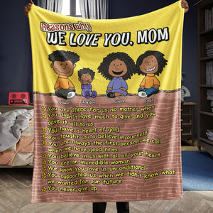Personalized Gifts For Mom Blanket We Love You Mom 03TODT100125HH - Blanket - GoDuckee