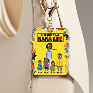 Personalized Gifts For Mom Keychain Flipping That Mama Life 02TOQN100325HG - Keychains - GoDuckee