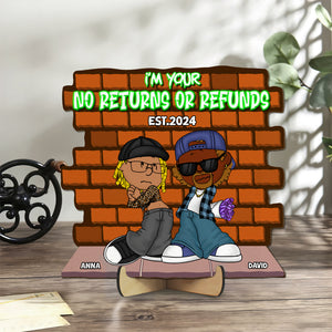 Personalized Gifts For Couple Wood Sign 03katn271224hg I'm Yours No Returns Or Refunds - Wood Sign - GoDuckee