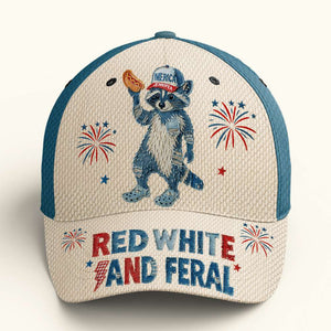 Independence Racoon Classic Cap Personalized 4th of July Gifts 03NADT020625 - Caps - GoDuckee