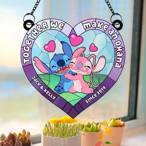 Personalized Gifts For Couple Suncatcher Window Hanging Ornament 02qhqn290524 - Ornaments - GoDuckee