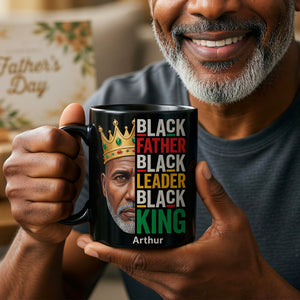 Black Father Black King Coffee Mug - Personalized Gifts For Dads 03HUQN050526 - Coffee Mug - GoDuckee