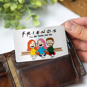 Personalized Gift For Friends Aluminum Wallet Card Cartoon Characters Holding Hands 03KALU201224DA - Wallet Card - GoDuckee