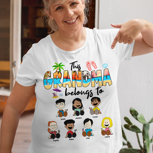 Personalized Gifts For Grandma Shirt Beach Summer With Kids 03xqpu140125pa - Shirts - GoDuckee