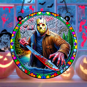 Personalized Gifts For Horror Movie Fans Suncatcher Ornament 03KATN220824 - Ornament - GoDuckee