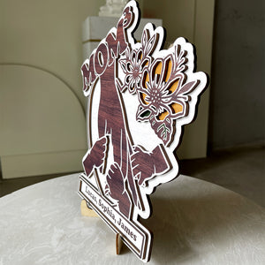 Personalized Gifts For Mother Wood Sign Mom Holding Children's Hands - Wood Signs - GoDuckee