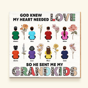 Personalized Gifts For Grandparents Wood Sign God Knew My Heart Needed Love 03ACDT010324TM - Wood Signs - GoDuckee