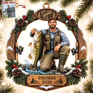 Fishing Trip Memory Ornament - Personalized Custom Photo Gift For Fishing Lovers 08TYDT300926