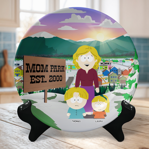 Personalized Gift For Mom Ceramic Round Plate, Mom Park 02TGPU010425HG - Ceramic Round Plate - GoDuckee