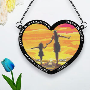 Personalized Gifts For Mom Suncatcher Window Hanging Ornament 02QHMH240424 Mother's Day - Ornaments - GoDuckee
