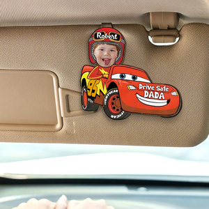 Drive Safe Daddy Car Visor Clip Personalized Gifts For Dad 06ACPU280525 - Car Visor Clip - GoDuckee