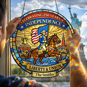 America 250th Anniversary Suncatcher - Personalized Gifts 05tylu040326 - Ornament - GoDuckee