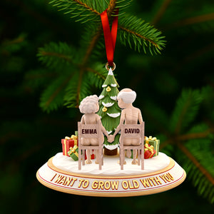 Growing Old Together Wood Ornament - Personalized Gifts For Couples 07OHLU131125 - Ornament - GoDuckee